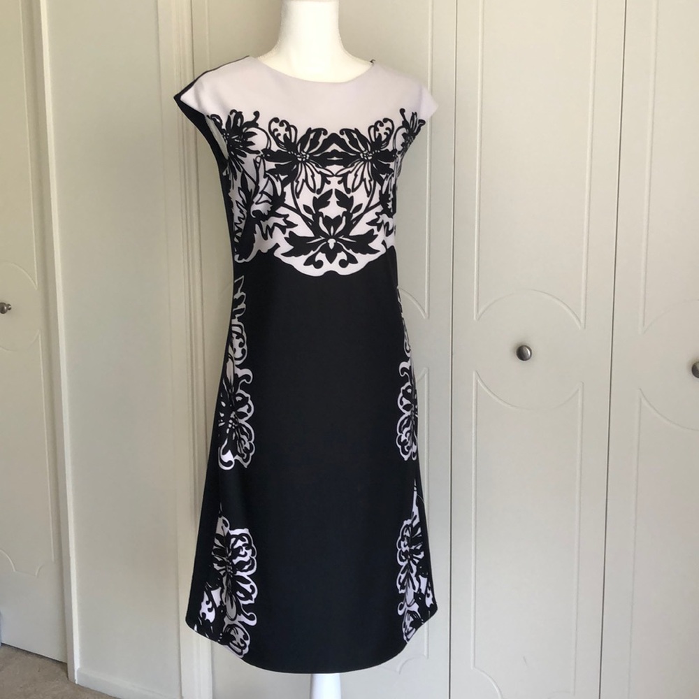 Allen B Schwartz Cocktail Career Floral Summer Dress S